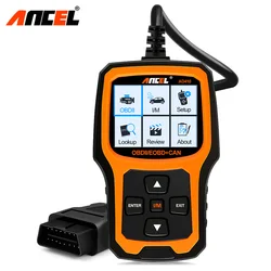 Ancel-herramienta de diagnóstico automotriz AD410 OBD2, lector de código ODB2, lector de códigos de Error, motor multilenguaje OBD 2