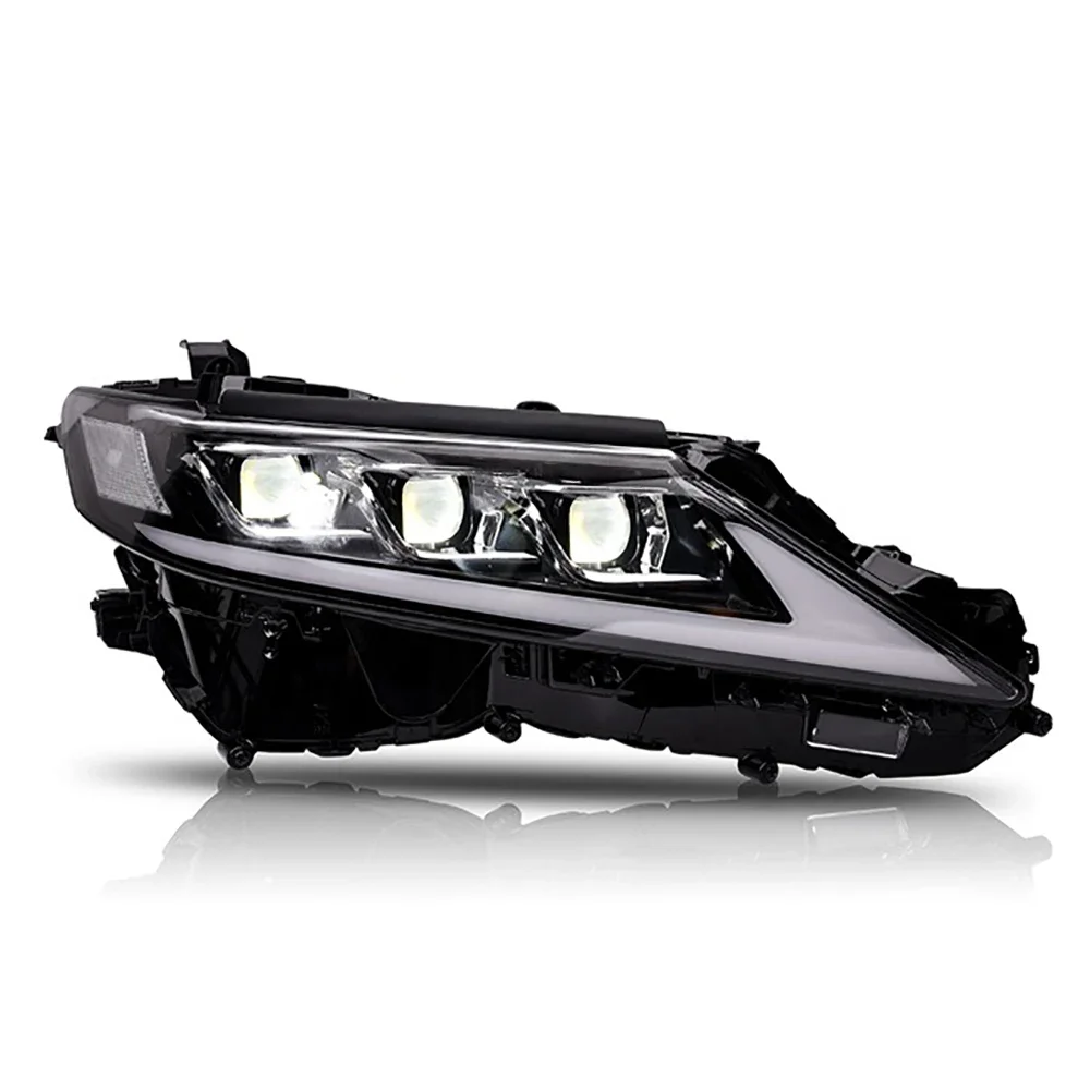 1 paio Full Led Devil Eye con animazione blu faro di avvio per Toyota Camry 2018 2019 2020 2021 2022 berlina lampada frontale