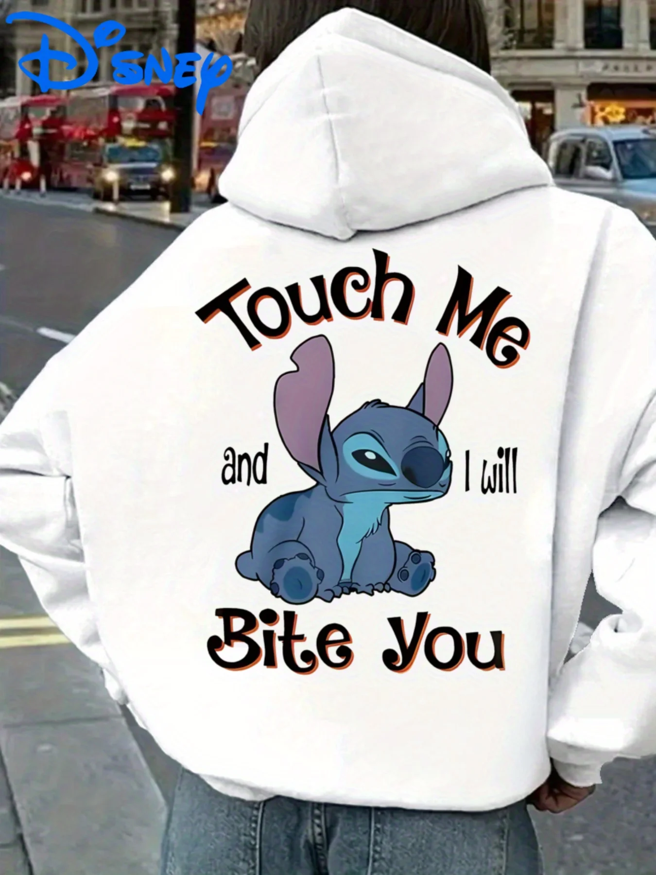 

Толстовка с капюшоном Disney Fall/Winter Interstar Baby Stitch Little Temper Attitude, 100% хлопок, с принтом, повседневная, теплая, для мужчин и женщин