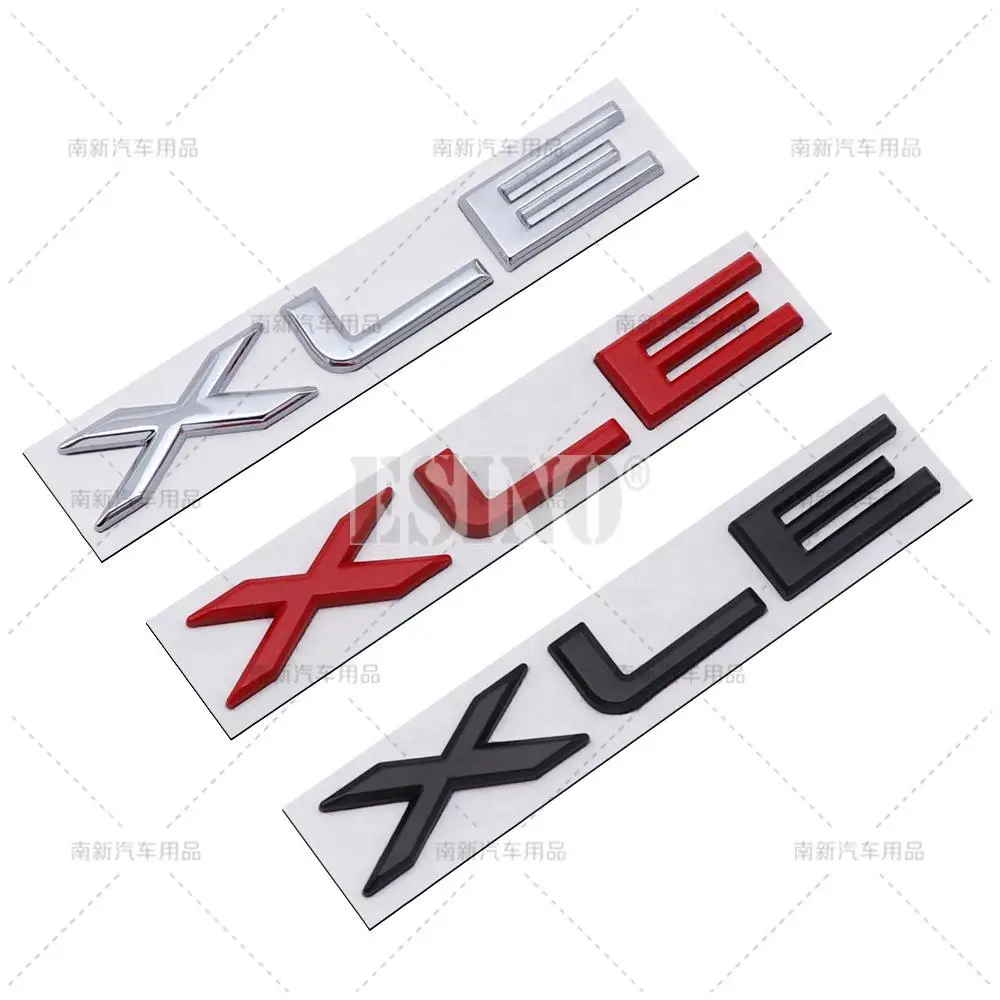 Car Styling 3D XLE Car Metal Alloy RearTrunk Fender Adhesive Badge Body Tailgate Displaceme Emblem For Toyota Camry Avalon