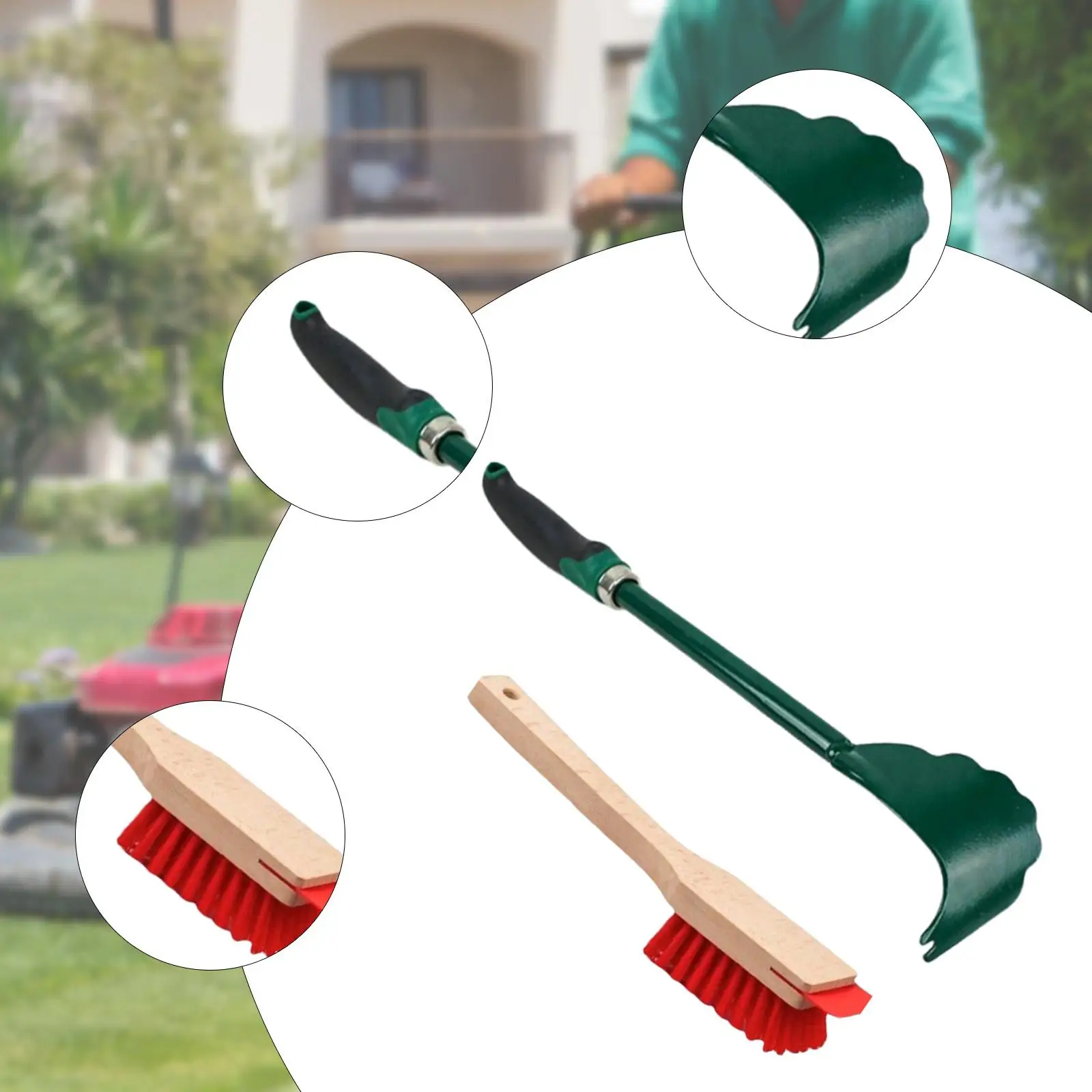 

Mower Deck Scraper with Lawnmower Cleaning Brush Mower Cutter Cleaning Tool