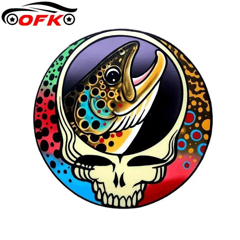 For Brown Trout Car Stickers Sunscreen Vinyl Decals Anime Graphics Scratch-Proof Creative Car Goods 13cm X 12.9cm