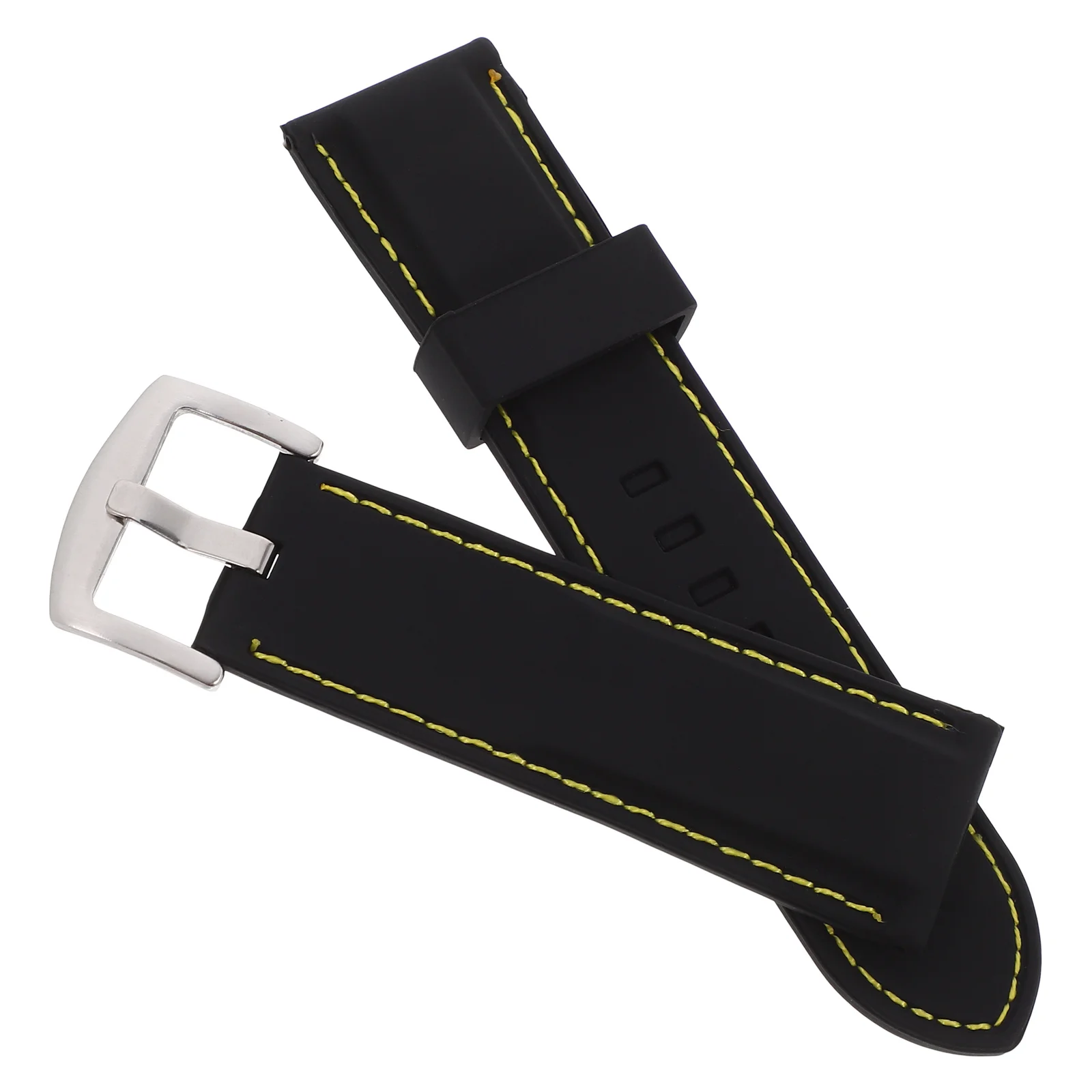 

26Mm Waterproof Silicone Watch Band Seamless Durable Stainless Steel Clasp For Fitness Swimming Climbing 26Mm Watch Strap