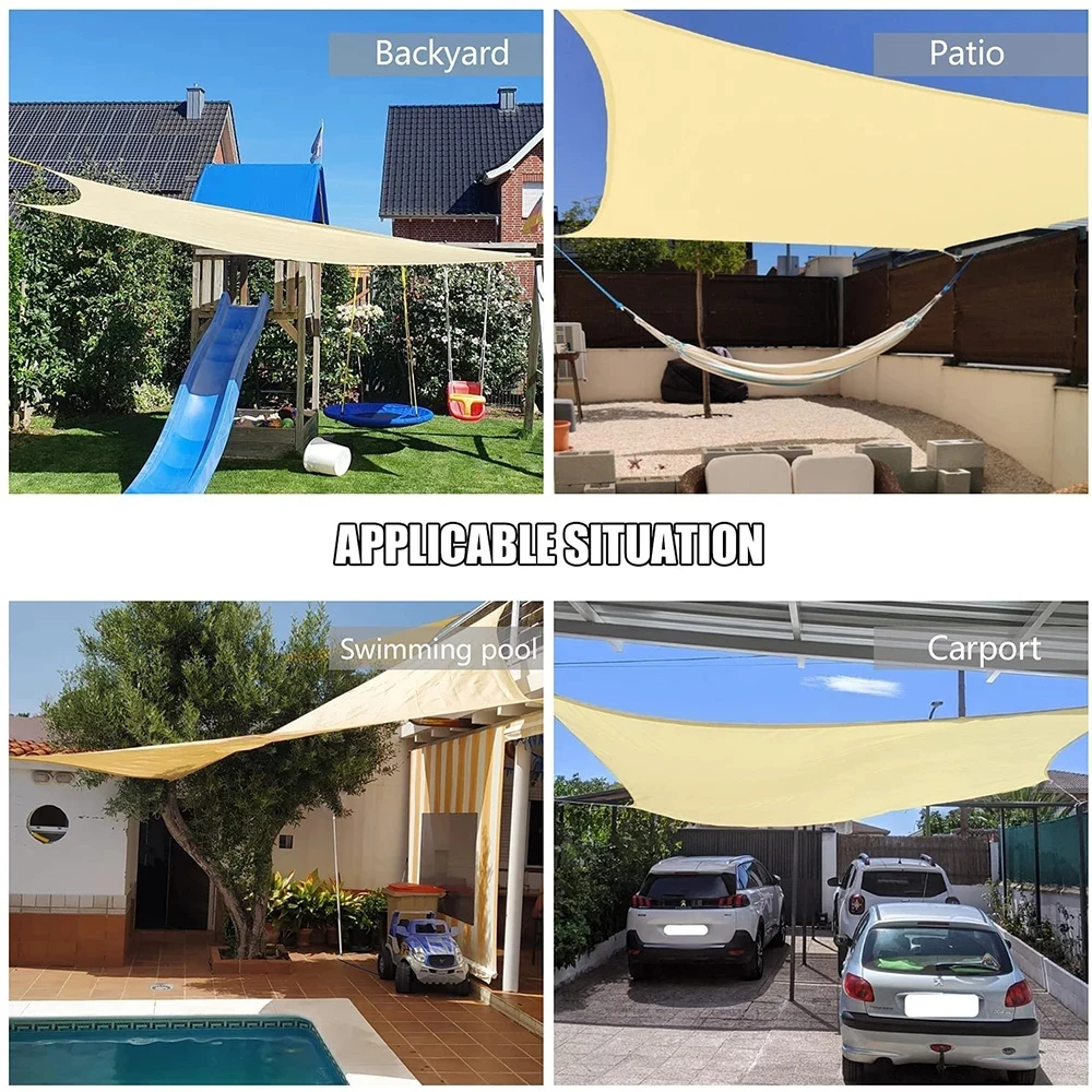 420d Outdoor Waterproof Sun Shade Rectangular Sun Shade Garden Canopy Courtyard Swimming Shade Beach Car Awning