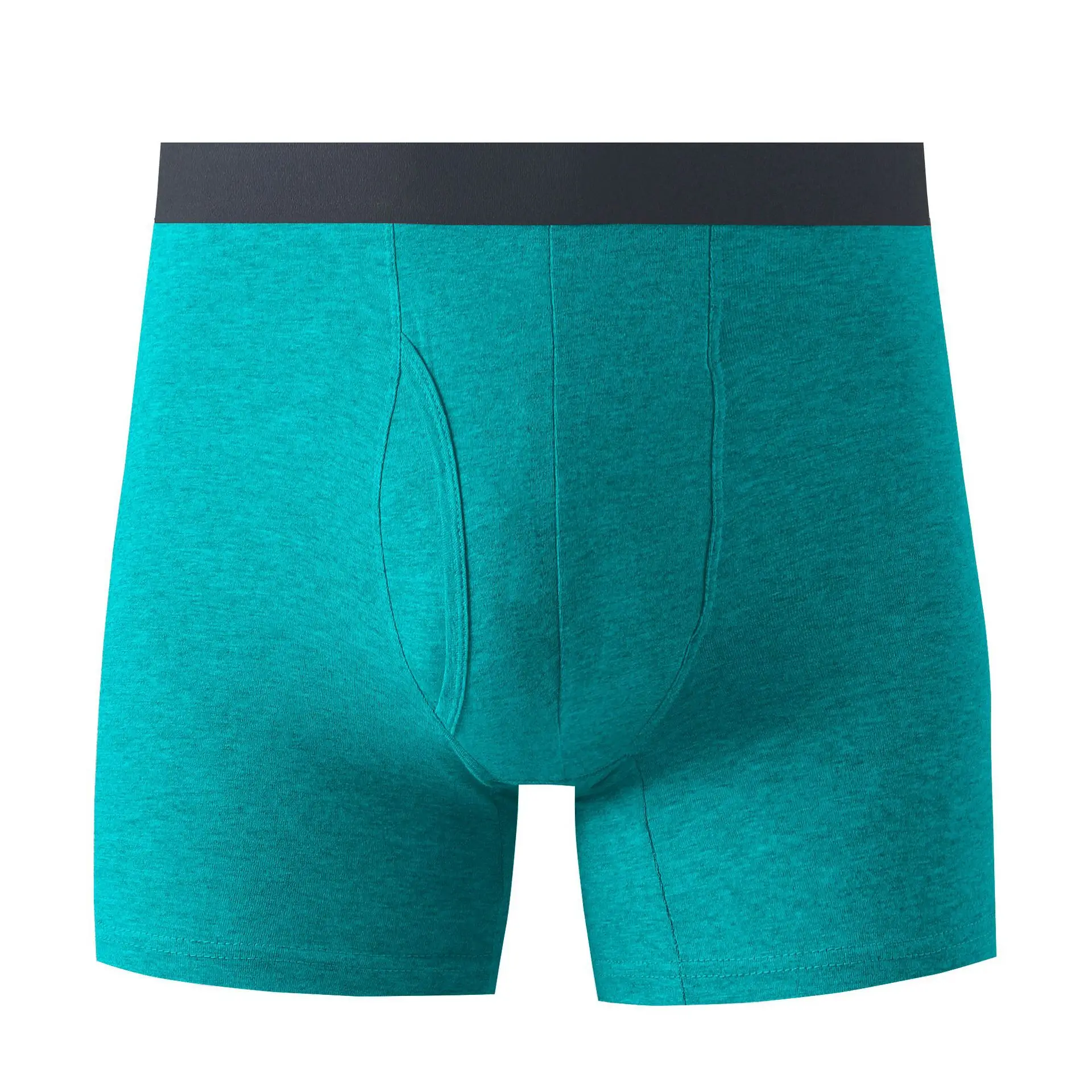 European Size Men's Underpants Men's Long Section Increased Cotton Opening Four Corner Large Size Breathable Boxer Shorts