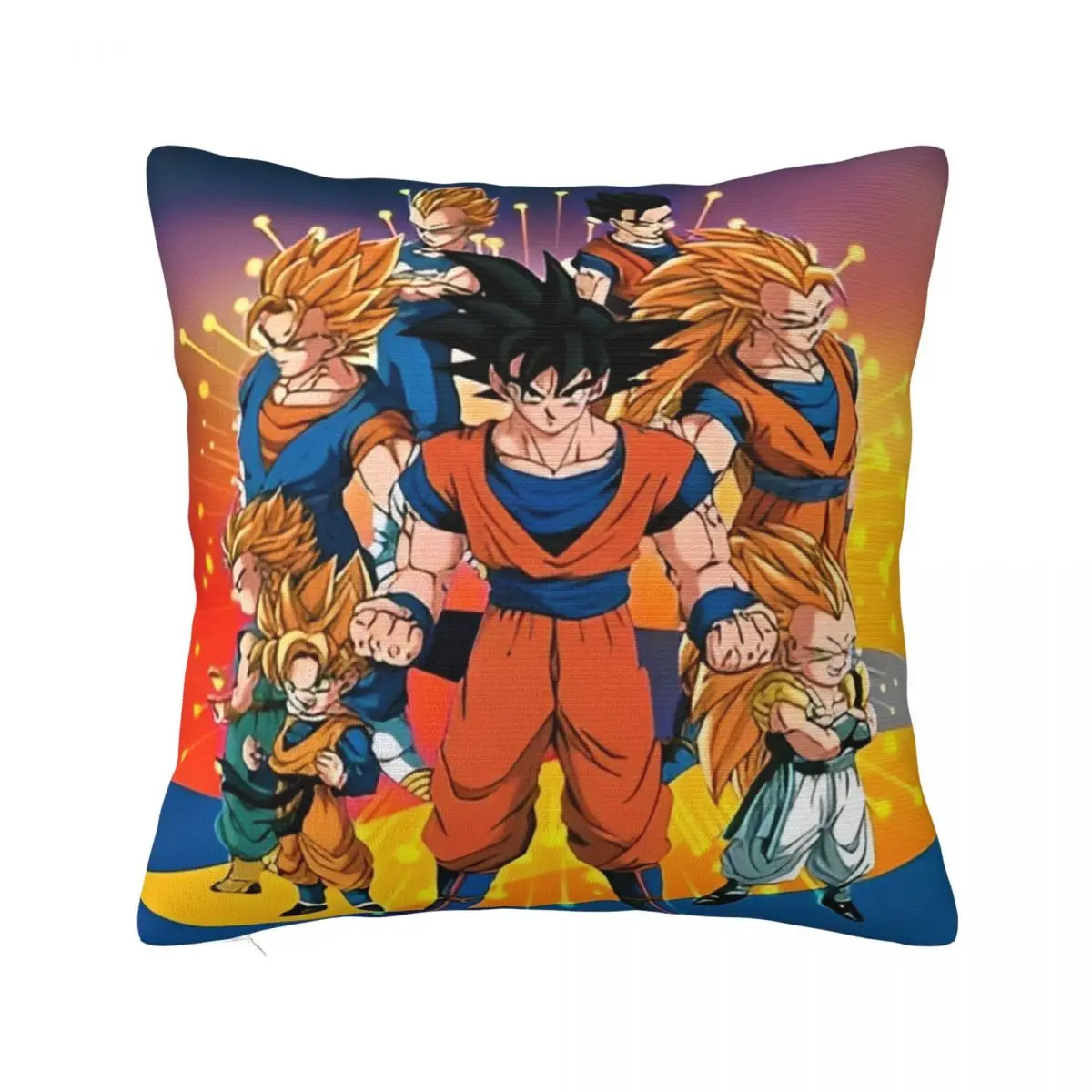 ドラゴンボール Z 正方形枕ケースポリエステルクッションソファ超