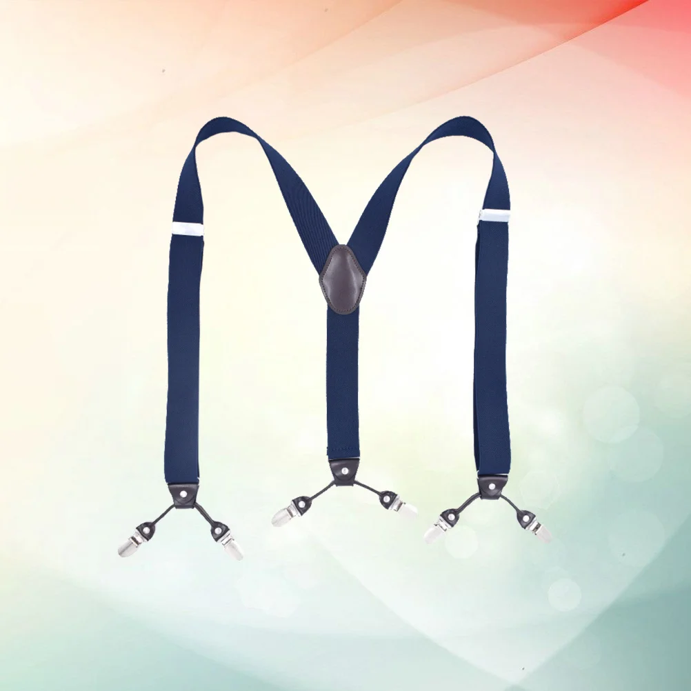 

Elastic 6 Clips Adjustable Suspender for Men and Women Polyester Trousers Braces Stylish Fashionable Support Suspender