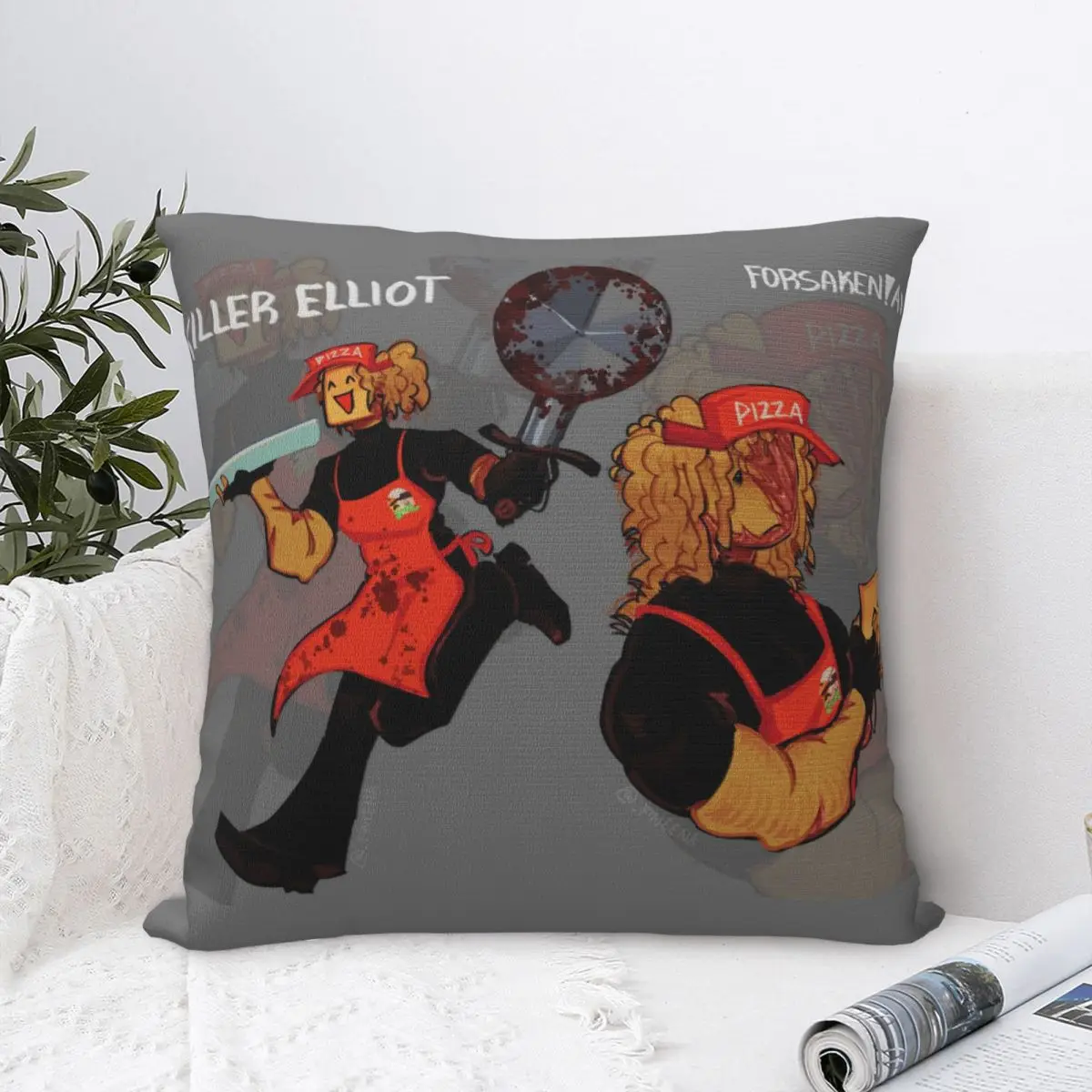 Forsaken Killer Elliot Concept Pillow Cover Cute Funny Pillow Case For Sofa Home Decoration Cushion Cover Square Pillowcases