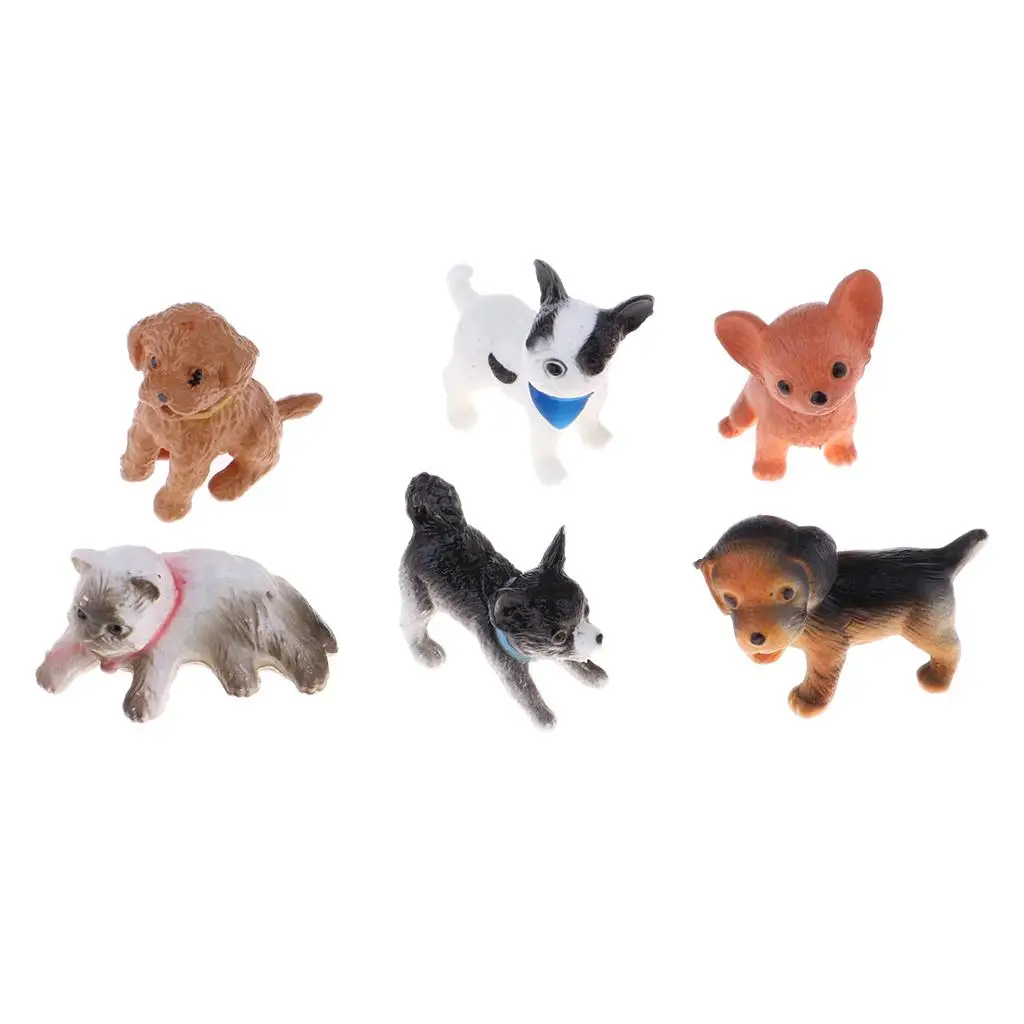 

Handcrafted Dollhouse Miniature Pet Dog 1 12 Scale Animal Figurine Multicolor Ornaments for Garden Room Decor
