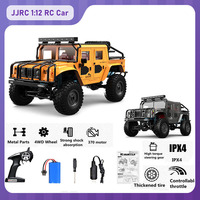 JJRC Hummer H1 RC Off-Road Car 1:12 Electric High Speed Alloy 4WD RC Car 2.4G Simulation  Jeep with Light RC Model Kids Toys