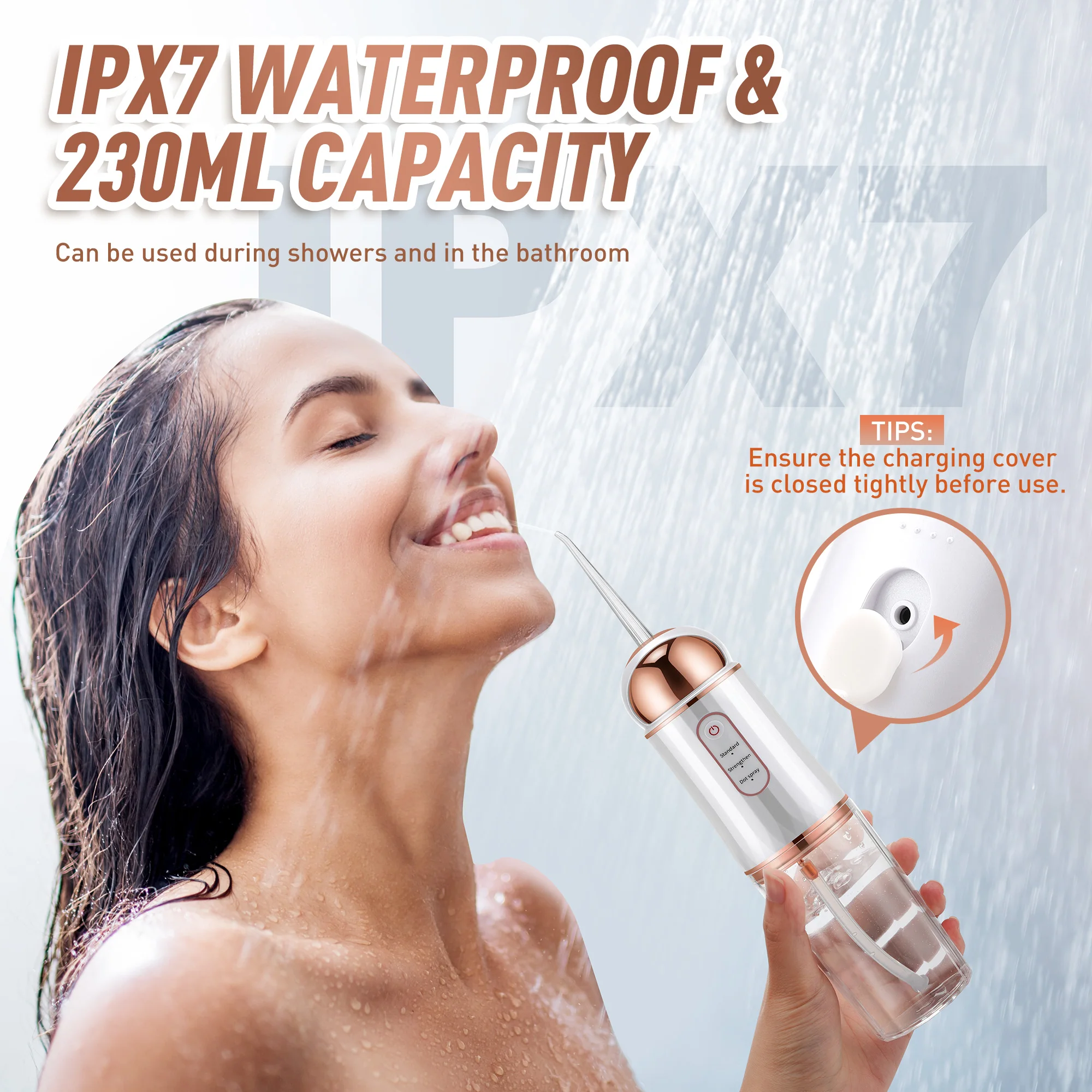 

Wireless Electric Ipx7 Waterproof Tooth Flusher Dental Cleaner Portable Water Flosser Oral Irrigator