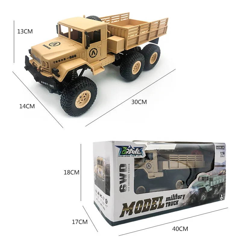 Caminhão resistente com controle remoto, veículo off-road, movido a carga, veículo militar, modelo de simulação, menino