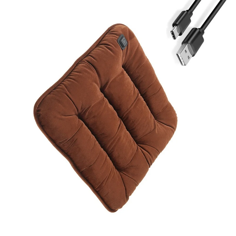 Quick Heat Car Seat Pad Graphene Based 12V USB Powered Waterproof Construction Even Heat Distribution 46x46cm Size