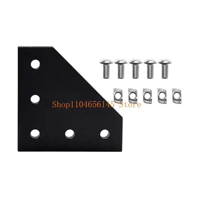 652F 5 Hole Corner Plate Outside Joint Board Connector Bracket for 2020   Series Aluminum Profile 3D Printer Frame