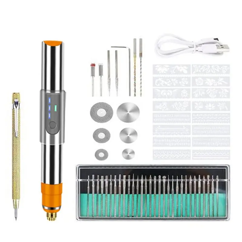 SEWS-Glass Rotary Pen Engraving Tool Kit-Metal, Wood, Stone, For Jewelry Making, Art, Home Decor Décor