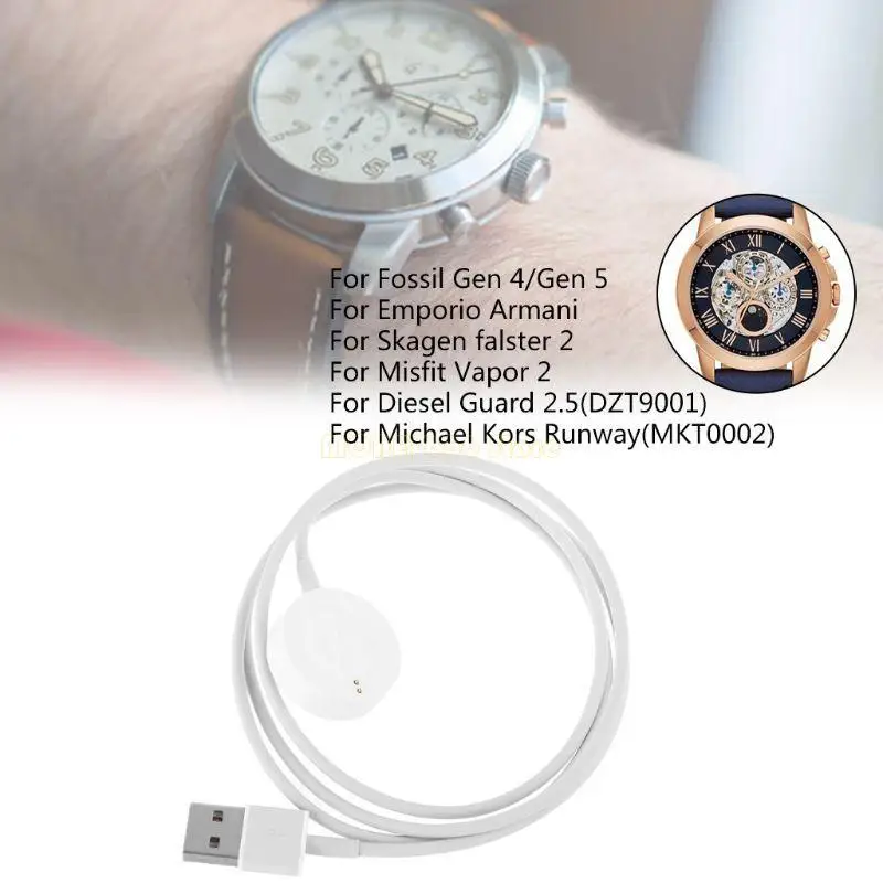 محول طاقة شاحن F62C لـ Gen 4 Explorist Watch Charging Cradle Cable Dock Mount Bracket Smartwatch حامل