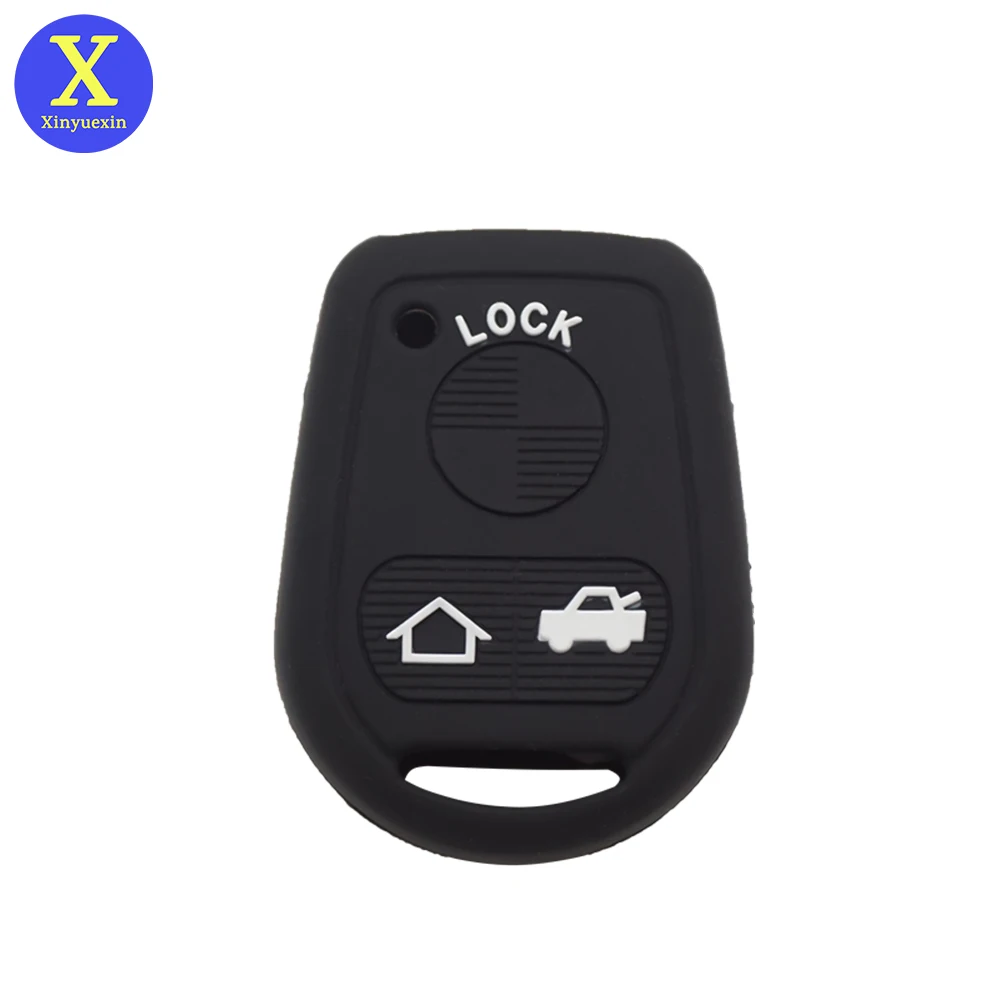 

Xinyuexin Silicone Key Cover Case for Bmw 3 5 7 Series M3 M5 Z3 Z8 X5 Remote Key Shell Fob 3 Button 2 Pcs/lot
