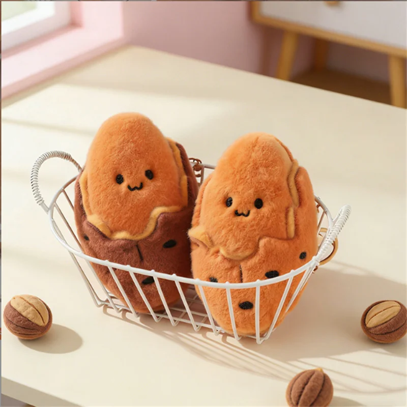 14cm Baked Sweet Potato Plush Toy Pendant Peel-and-Bake Creative Hanging Accessory for Friends Cute Soft Toy for Gifting