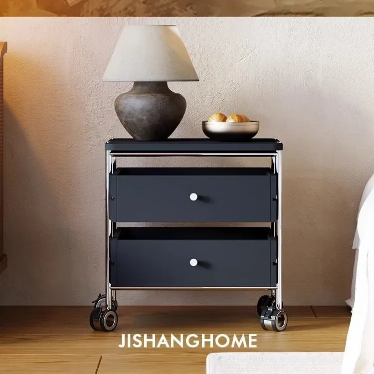 New Chinese style creative antique removable bedside table simple modern room home bedroom trolley