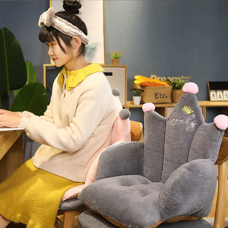 Cute Pillow Office Chair Pillow Chair Cushion Cars Are Available Integrated Waist Protection Computer Chair Floor Cushion