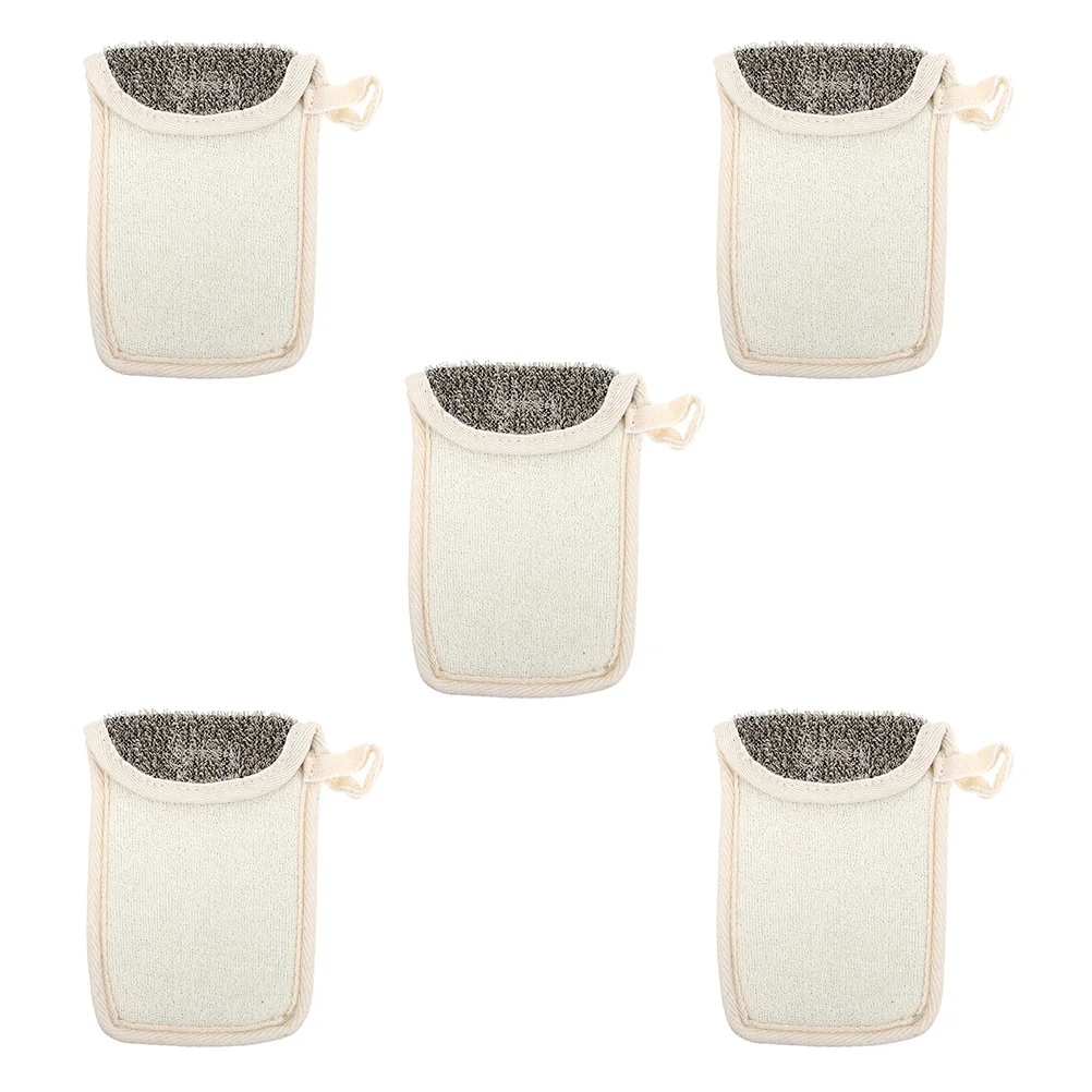 5Pcs Soap Pouches Flip Design Hanging Rope Easy Storage Exfoliating Meshes for Bathing Quick Drying Soap Savers