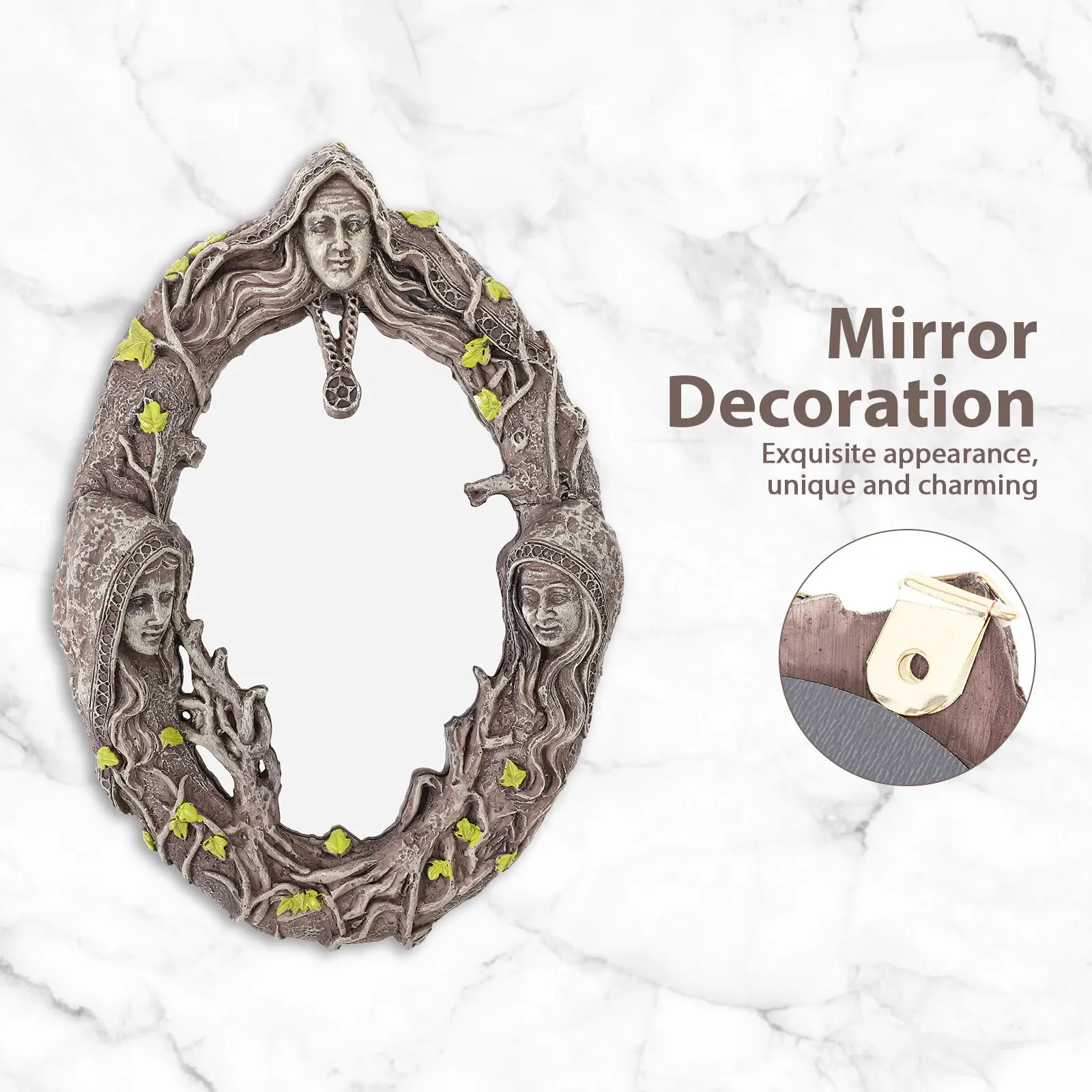 Vintage Göttin Spiegel Tischplatte Kleid Spiegel klar Make-up Werkzeug stilvolle Stil Dekor Make-up-Tool