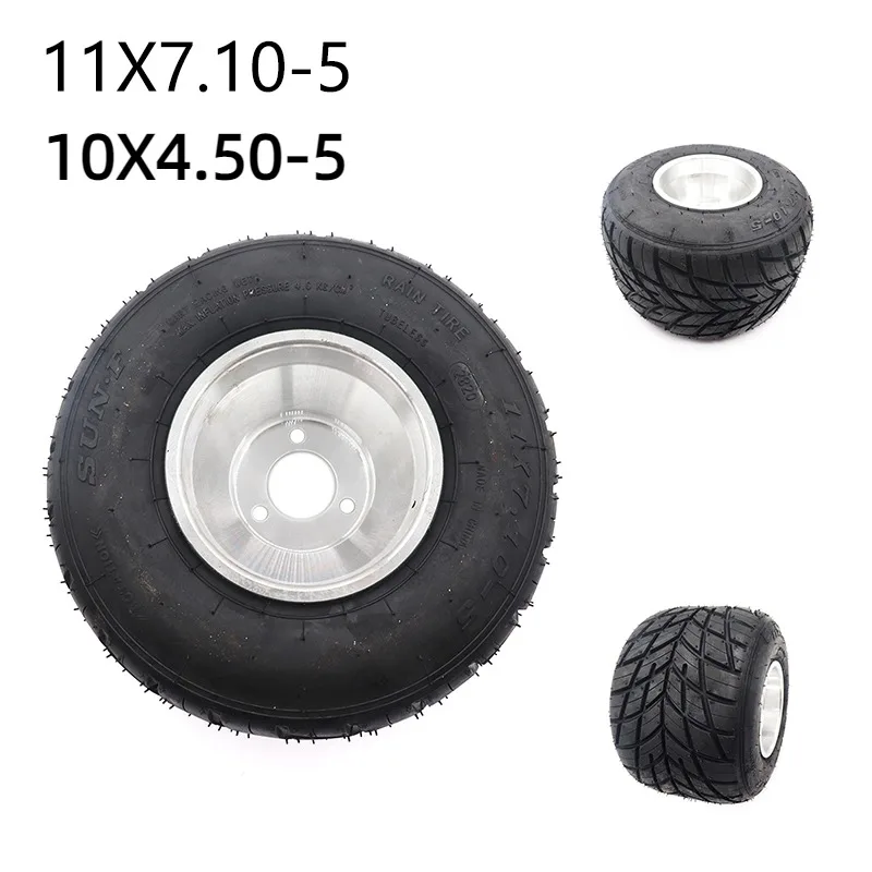 Kart tire front wheel 10x4.50-5 rear wheel 11x7.10-5 drift kart vacuum tire accessories