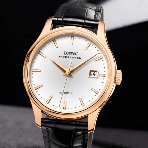 

LOBINNI Мужские автоматические часы 39 мм Механические наручные часы 50 м Водонепроницаемое сапфировое зеркало