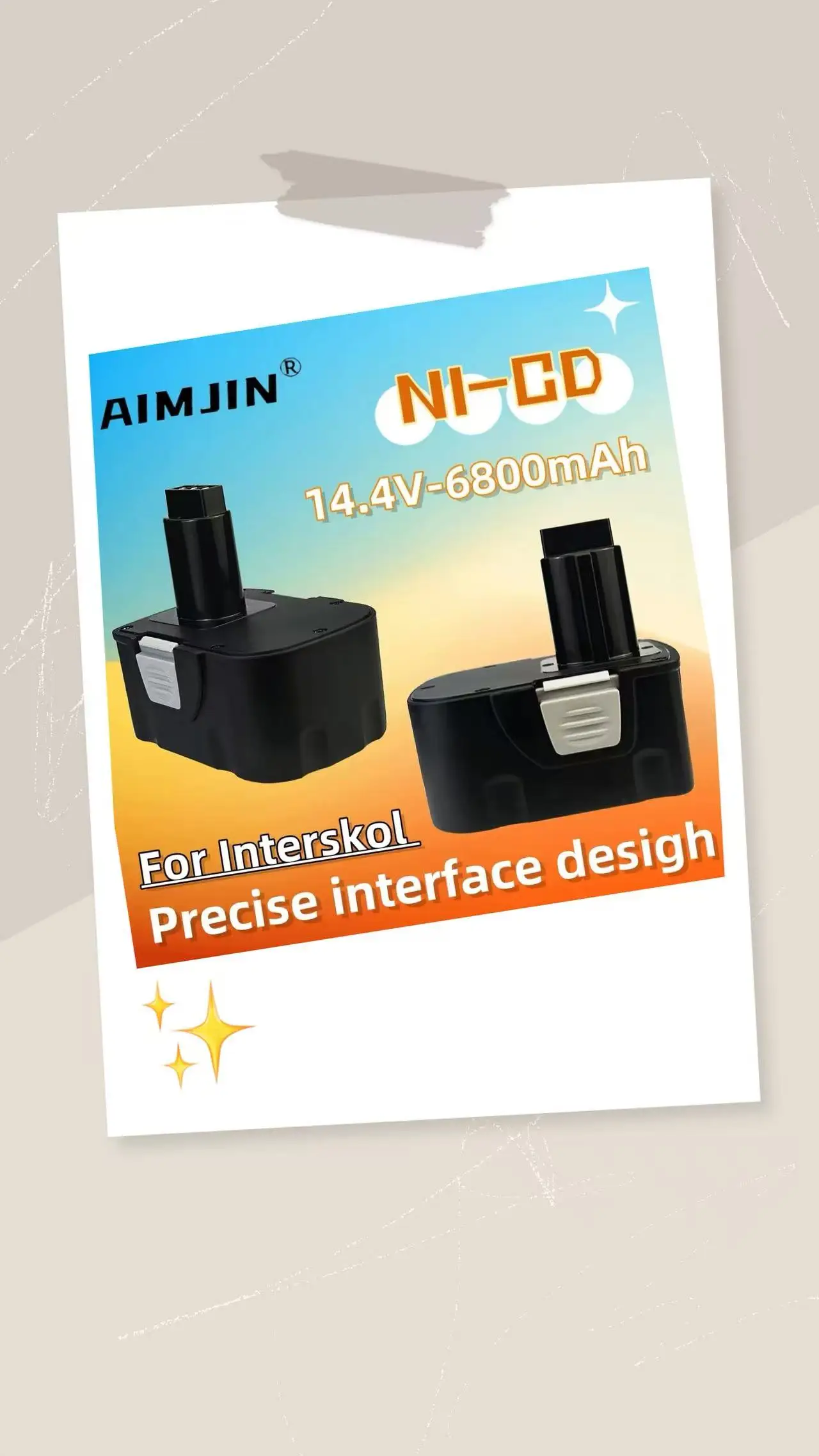 

Replacement 14.4V 6800mAh Rechargeable Battery for the Power Tool Battery,Suit for Interskol 14.4V Cordless Drilling Rig