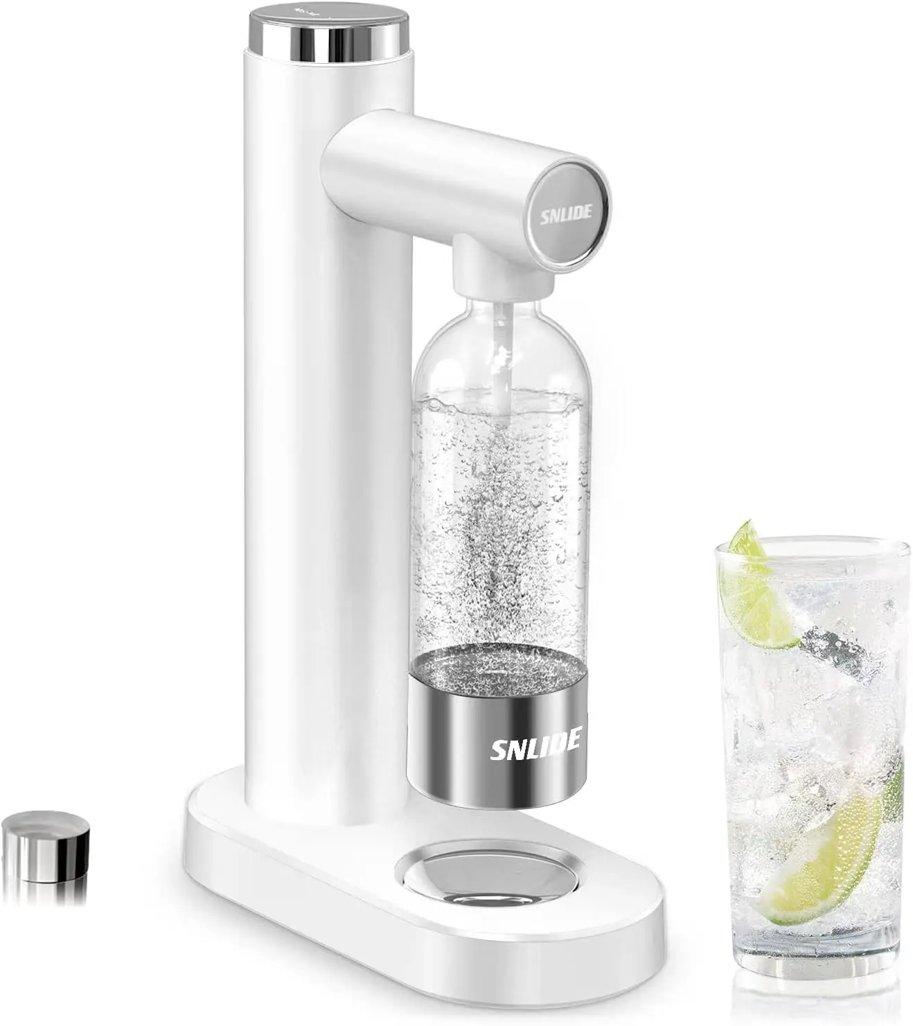 Soda Maker, Soda Water Machine with 1L BPA Free Pet Bottle, Easy to Use, Cute Sticks DIY the Sparkling Water Maker, Compatible w