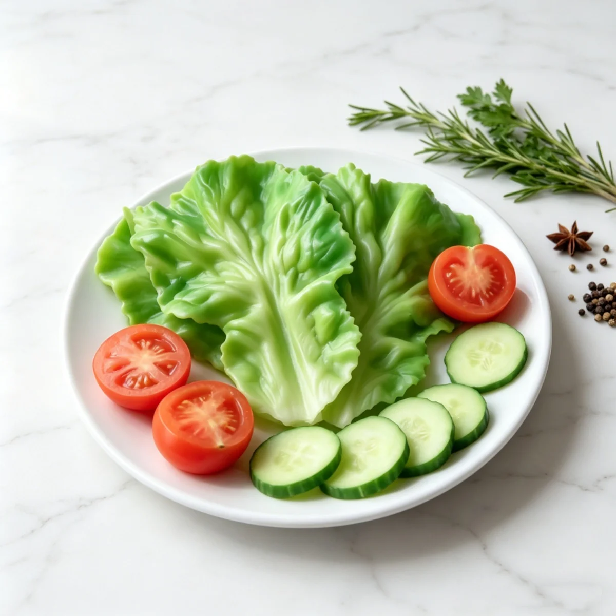 Faux Lettuce Leaves, Ultra-Realistic Artificial Vegetable Fake Lettuce for Buffet Display Salad Decoration, Restaurant Ornament - view 3