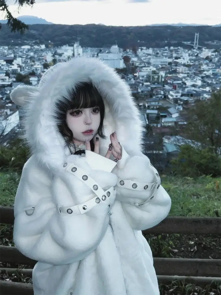 

Japanese Winter Kawaii Hoodie Sweatshirts Autumn Winter New Women's Coat Y2k Fashion Subcultural Street For Women