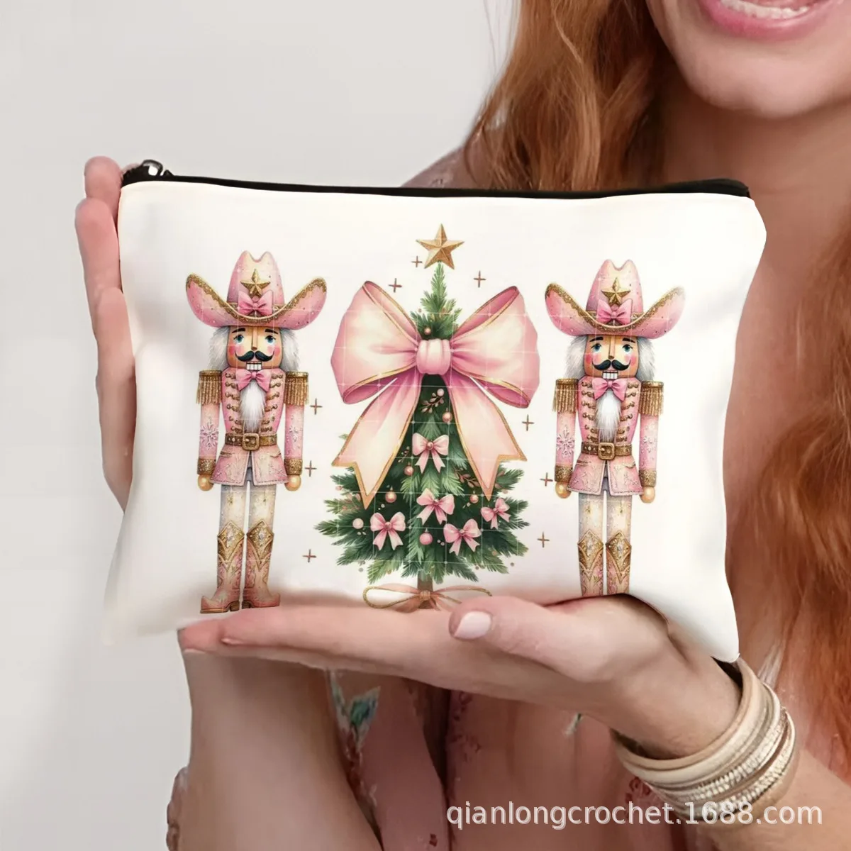 عيد الميلاد ماكياج المنظم سستة حقيبة مستحضرات التجميل أزياء بسيطة مقلمة بالجملة DIY ماكياج الحقيبة حقيبة ماكياج