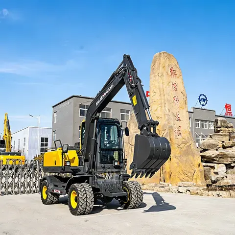 HWL65 6.5T Hydraulic Wheel Excavator Mini Digger Construction Equipment Factory Direct