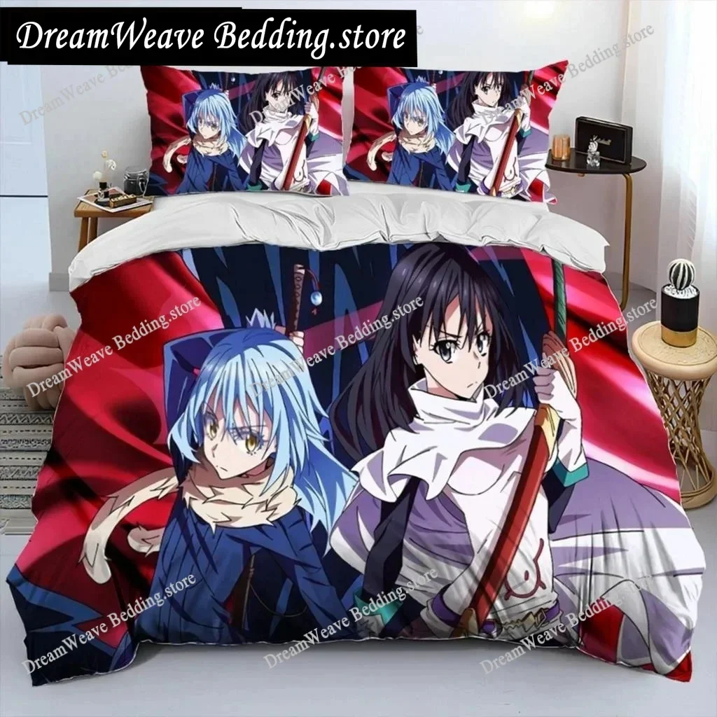3D Printed Anime I Got Reincarnated As A Slime Bedding Set Duvet Cover Bedroom Comforter Single Twin King _Size Quilt Cover