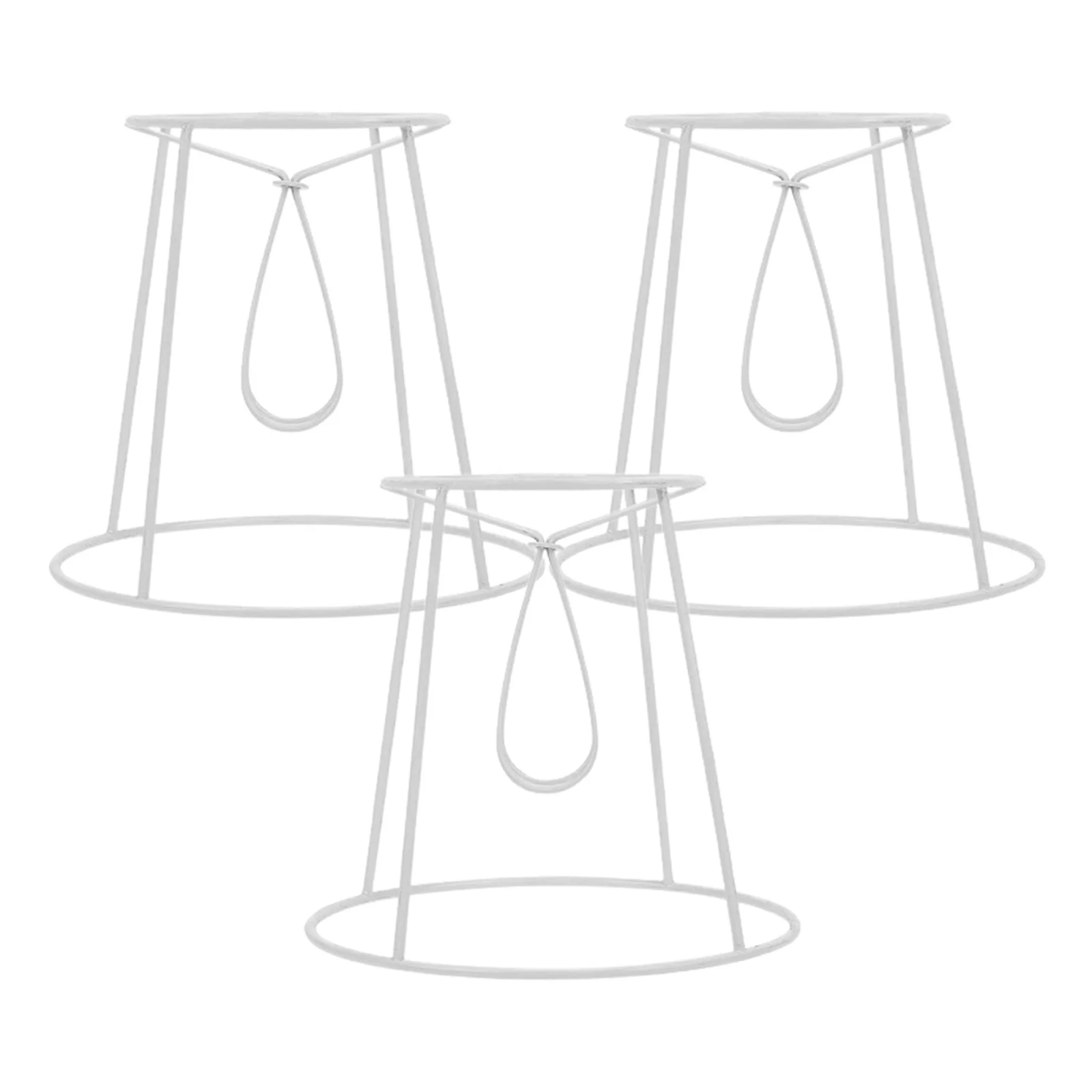 

Набор из 3 металлических каркасов для изготовления абажуров, прочные основания для настольных светильников, железные подставки для абажуров для дома и спальни