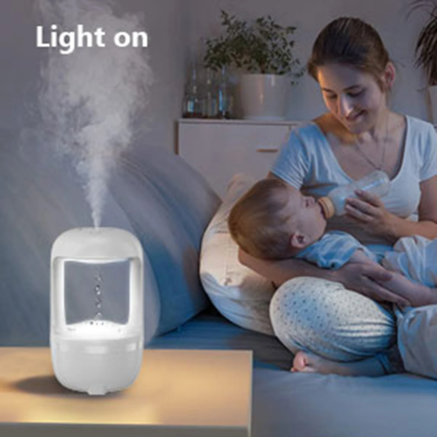 Water Droplet Air Humidifier | Anti-Gravity Ultrasonic Cool Mist Maker | Bedroom Office Air Purification Spray Humidifier