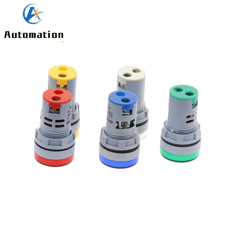 10 buah 22MM 0-100A Digital Ammeter, meteran arus/voltase Meter indikator Panel lampu Led AC20-500V lampu sinyal merek kualitas tinggi