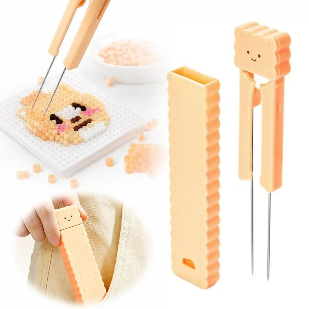 Portable Double Needle Bead Pen For 2.6mm Beads Pocket Perler Bead Pen Handheld Biscuit Bean Stacking Tool Puzzle Board Projects