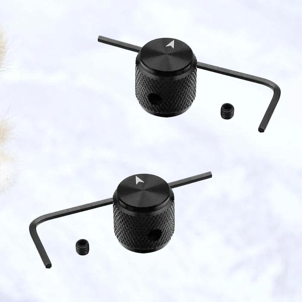 

2 Sets Electric Guitar Knob Metal Volume Musical Instrument for Black Tone Brass