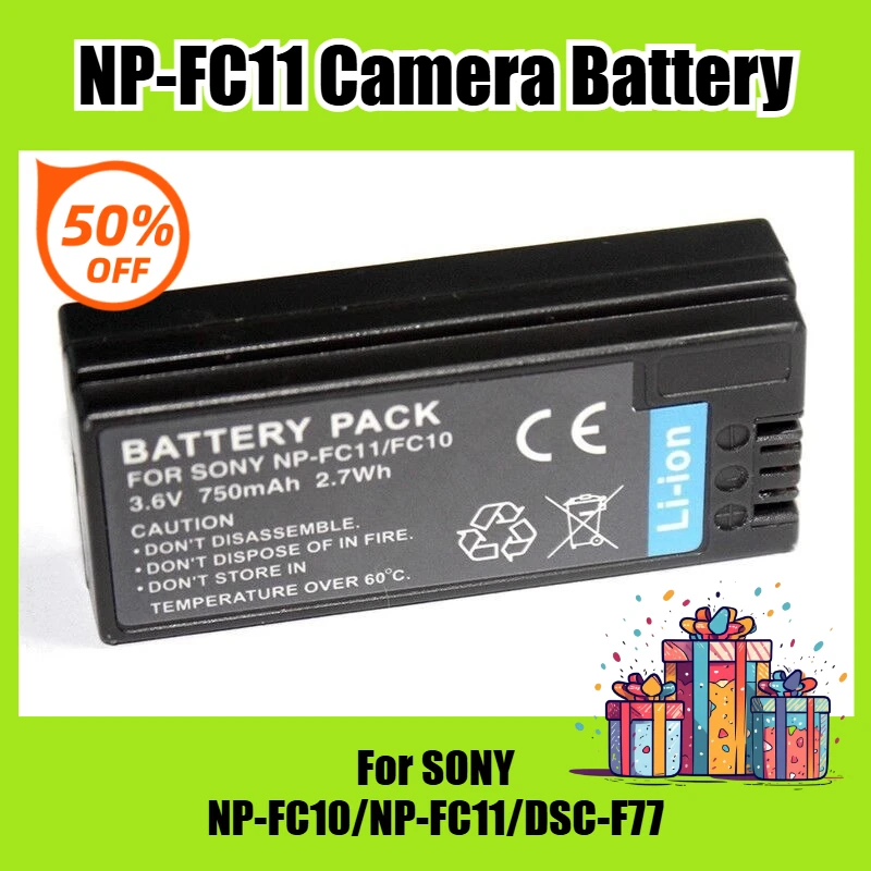 

NP-FC11 Аккумулятор для камеры 3,6 В 750 мАч для SONY NP-FC10/NP-FC11/DSC-F77