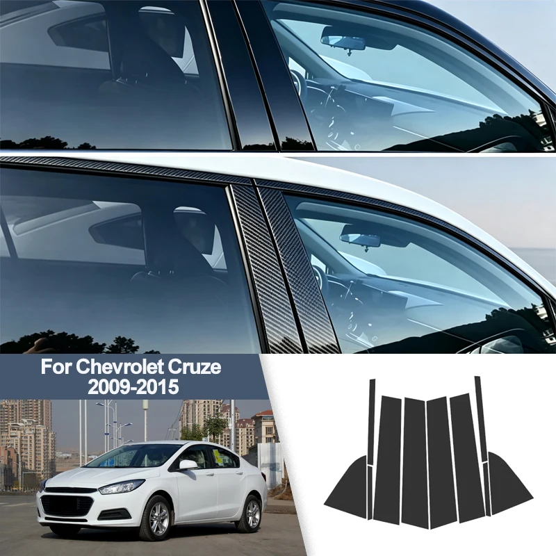 For Chevrolet Cruze 2009-2015 B/C Pillar Post Stickers PC Window Middle Pillar Trim Decorative Car Exterior Protect Parts