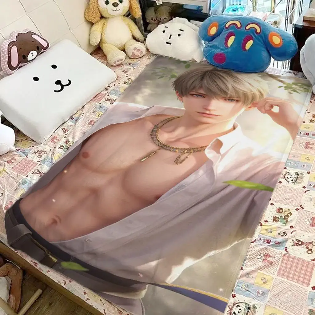 Love and Deepspace Sylus Caleb Xavier Couverture en flanelle douce 4 saisons, chaude et légère, jeu d'anime, cadeau pour femmes et filles