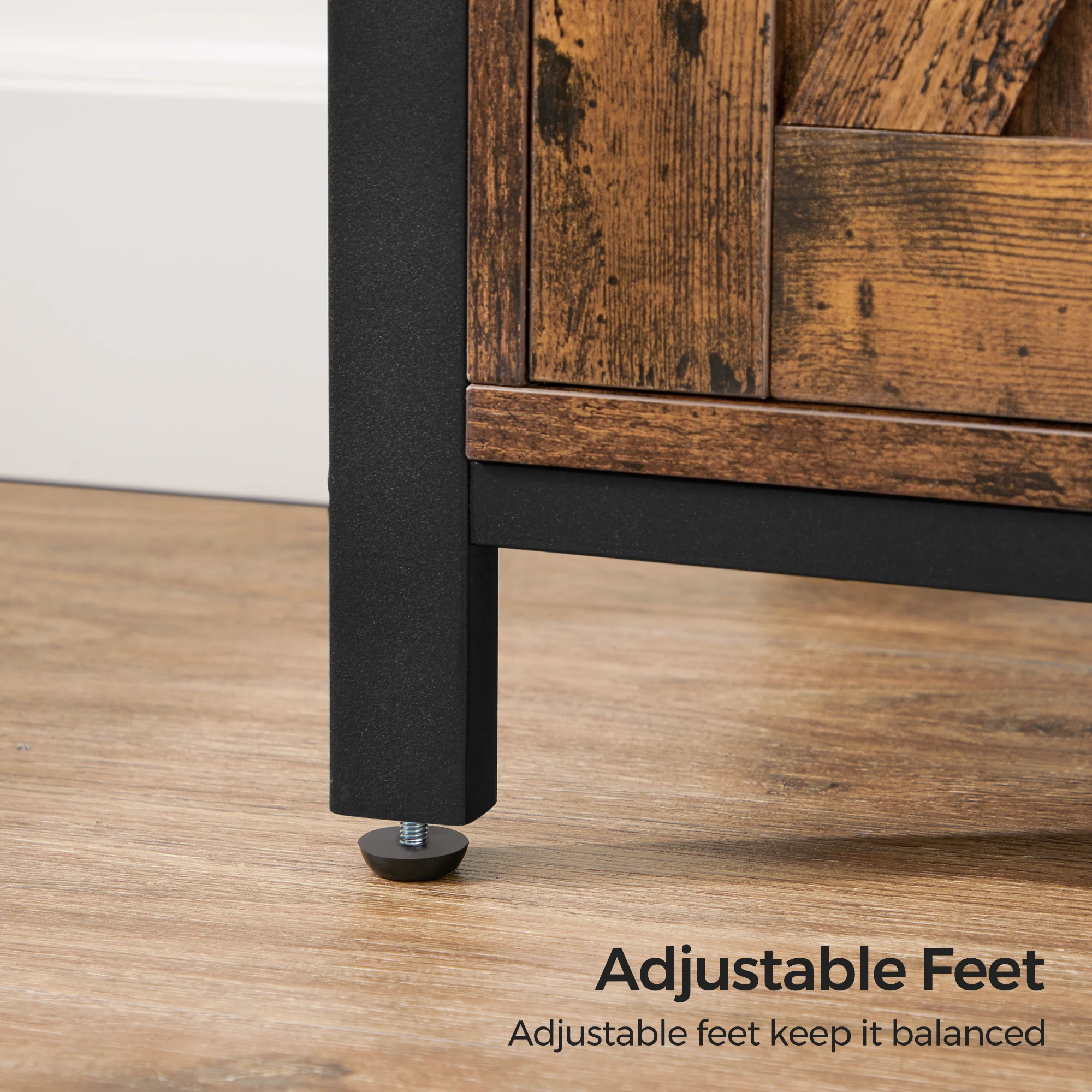 خزانة تخزين VASAGLE مع خزانة وأرفف ، طاولة بوفيه ، خزانة جانبية ، أبواب حظيرة ، غرفة طعام ، مطبخ ، غرفة معيشة #4