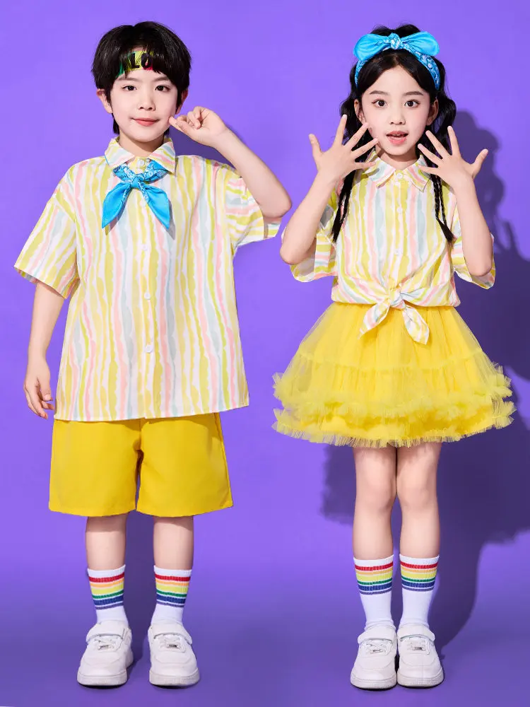 Children's performance costumes, cheerleading outfit, graduation photo, chorus dance costumes