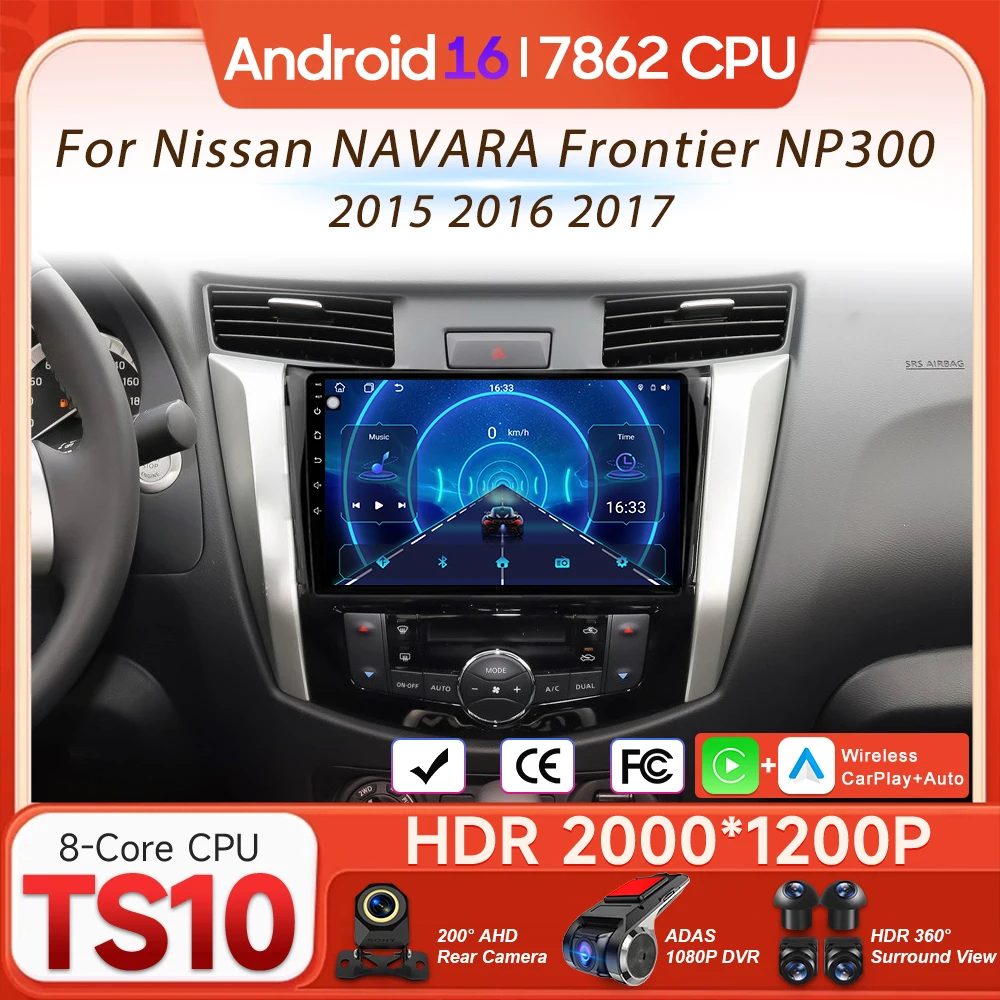 

Android 16 For Nissan NAVARA Frontier NP300 2015 2016 2017 Car Multimedia Player Wireless Carplay Auto Radio Video Navigation BT