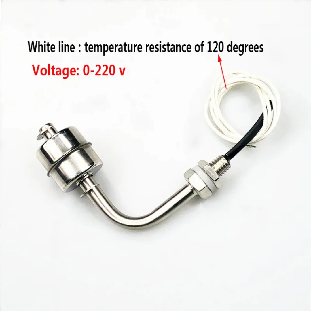 Picture 4: 304/316 Red and white Stainless Steel L type Liquid Water Level controller Sensor Internal Float Switch Tank Pool water tower