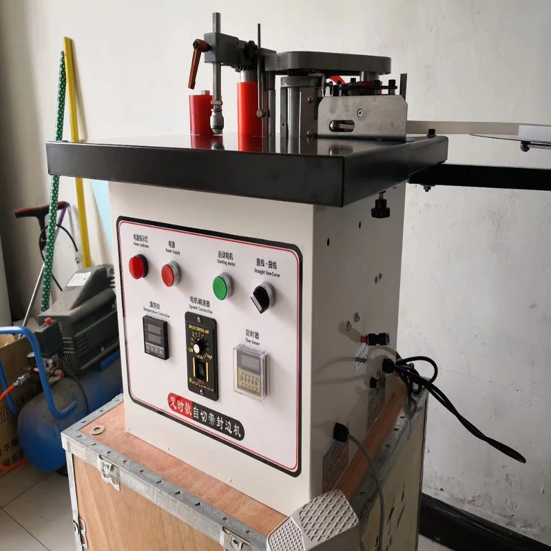 Woodworking Edge Banding Machine Manual Edge Bander Double Gluing Adjustable Speed