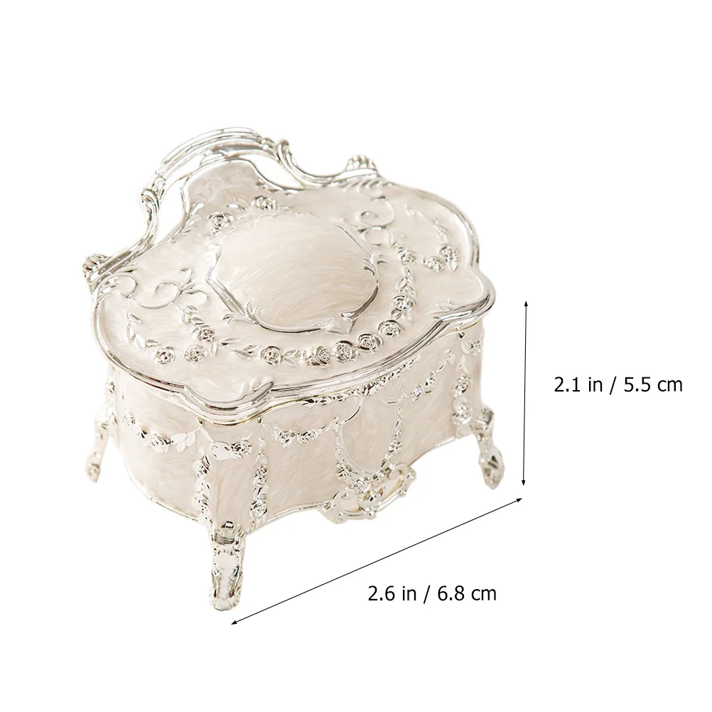 Retro Jewelry Box Vintage Jewelry Box European Style Elegant Jewelry Crafts Box Home Decoration Earrings Boxes Party Gift Box