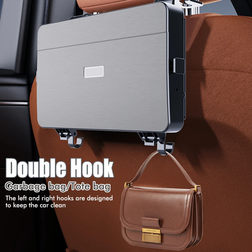 Car Backseat Table Food Tray Organizer With Cup Holder Tissue Box Auto Headrest Table Auto Cup Holder Dinner Tray Car Interior